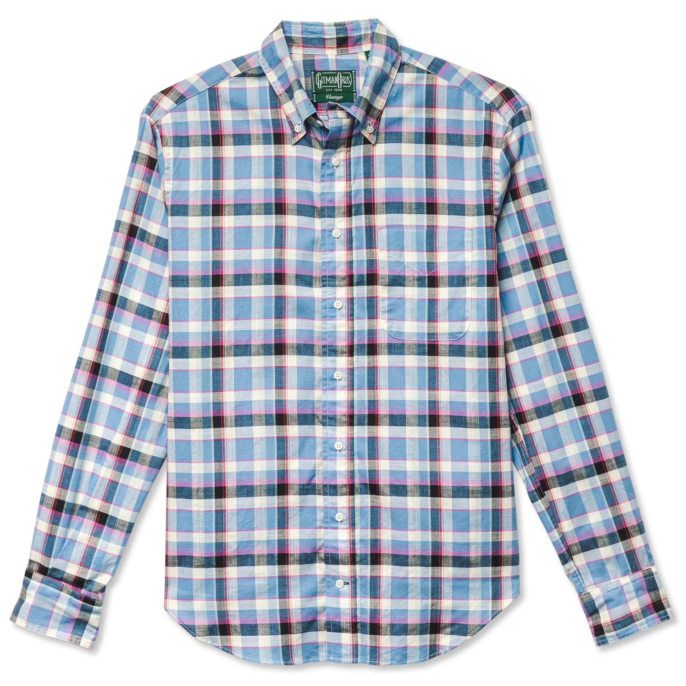 Gitman Bros Vintage Blue of Purple Archive Madras