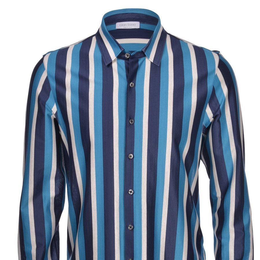 Gran Sasso Jersey Striped Shirt