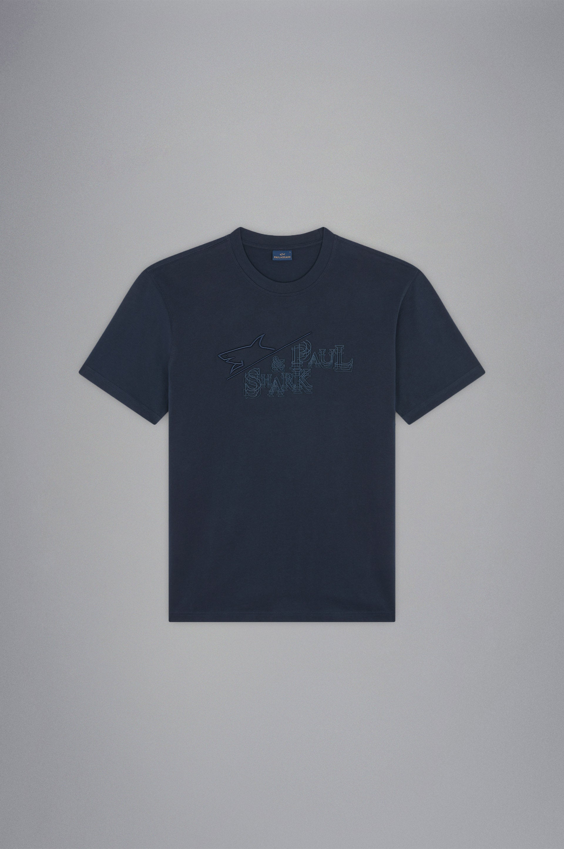 Paul&Shark Cotton T-Shirt with Embroidery