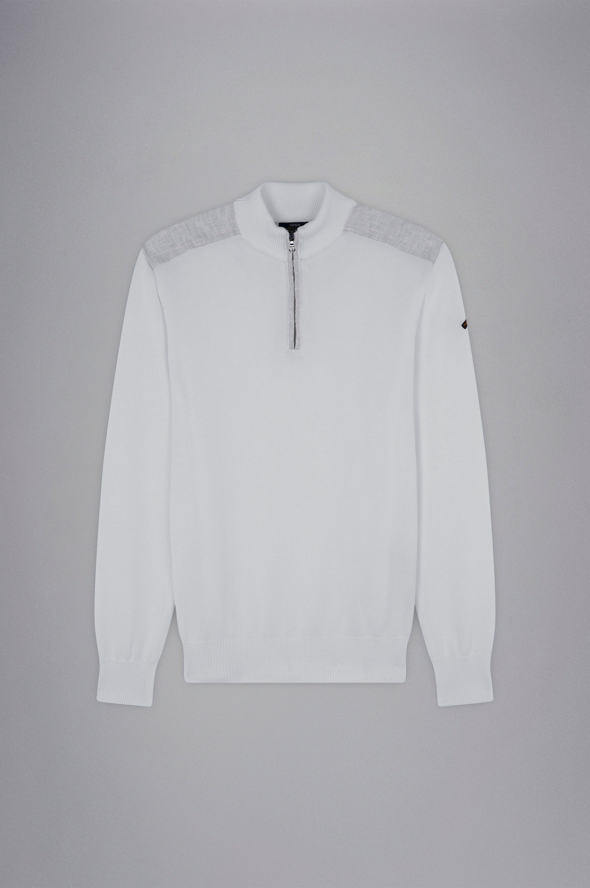 Paul&Shark Fresco Cotton Jumper with Linen Details