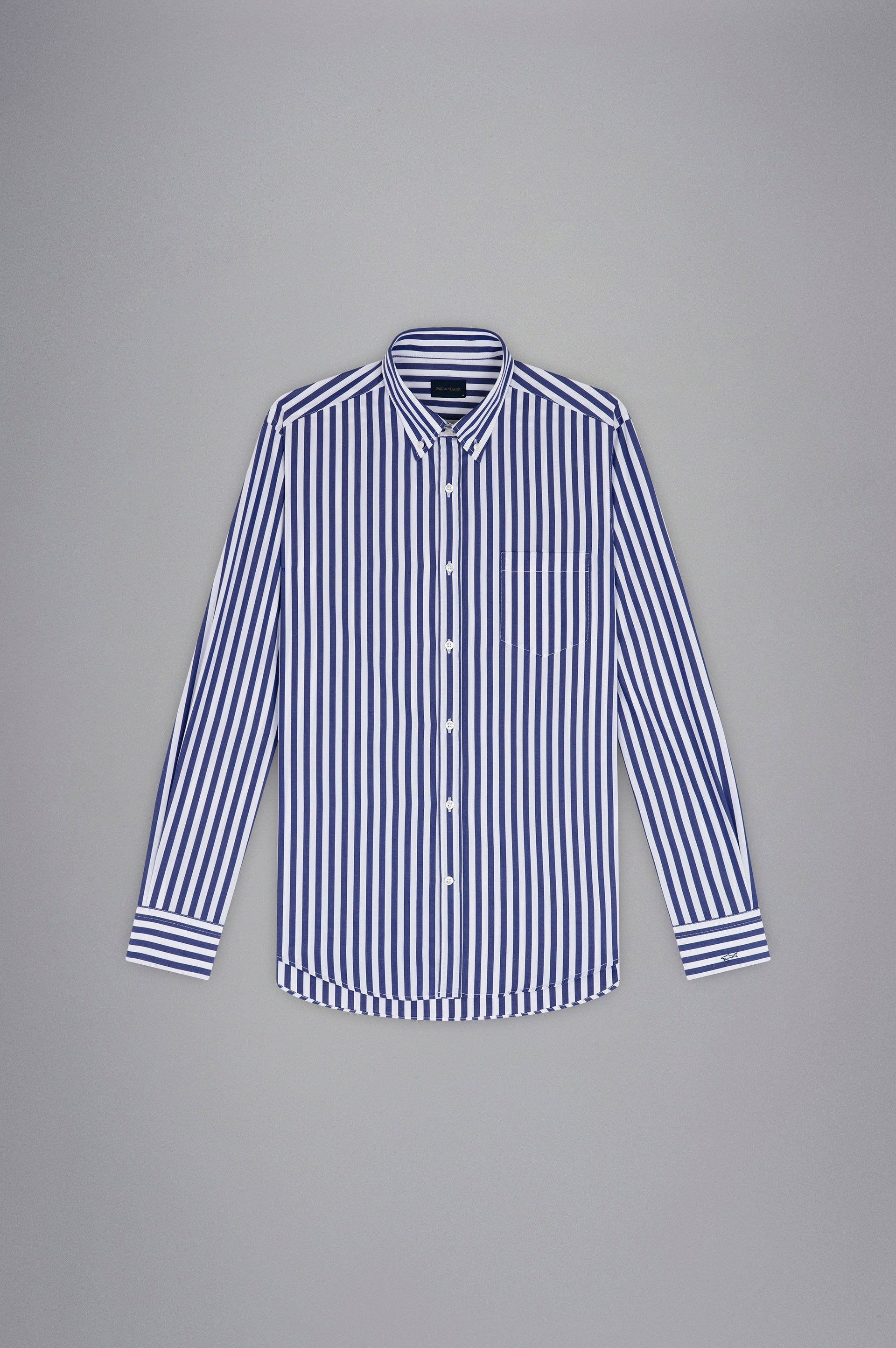 Paul&Shark Cotton Stripe Long Sleeve Shirt