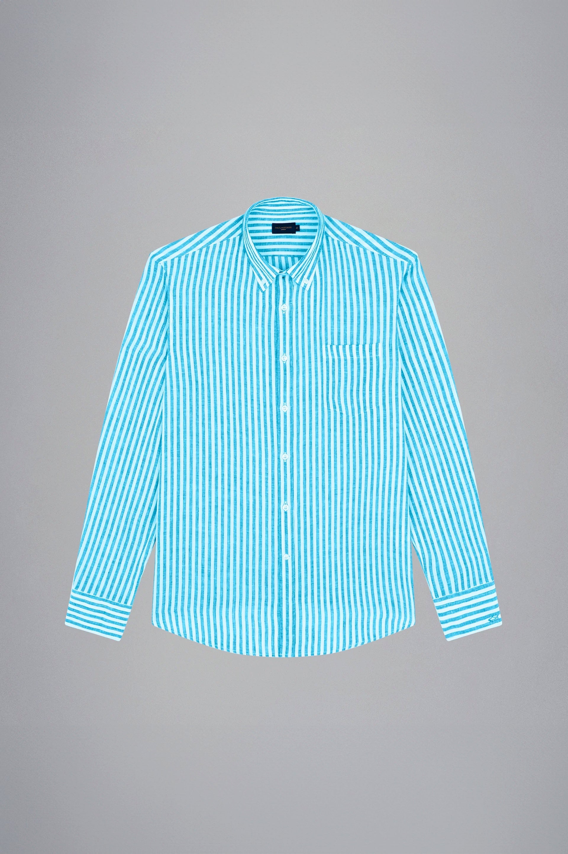 Paul&Shark Linen Long Sleeve Stripe Shirt