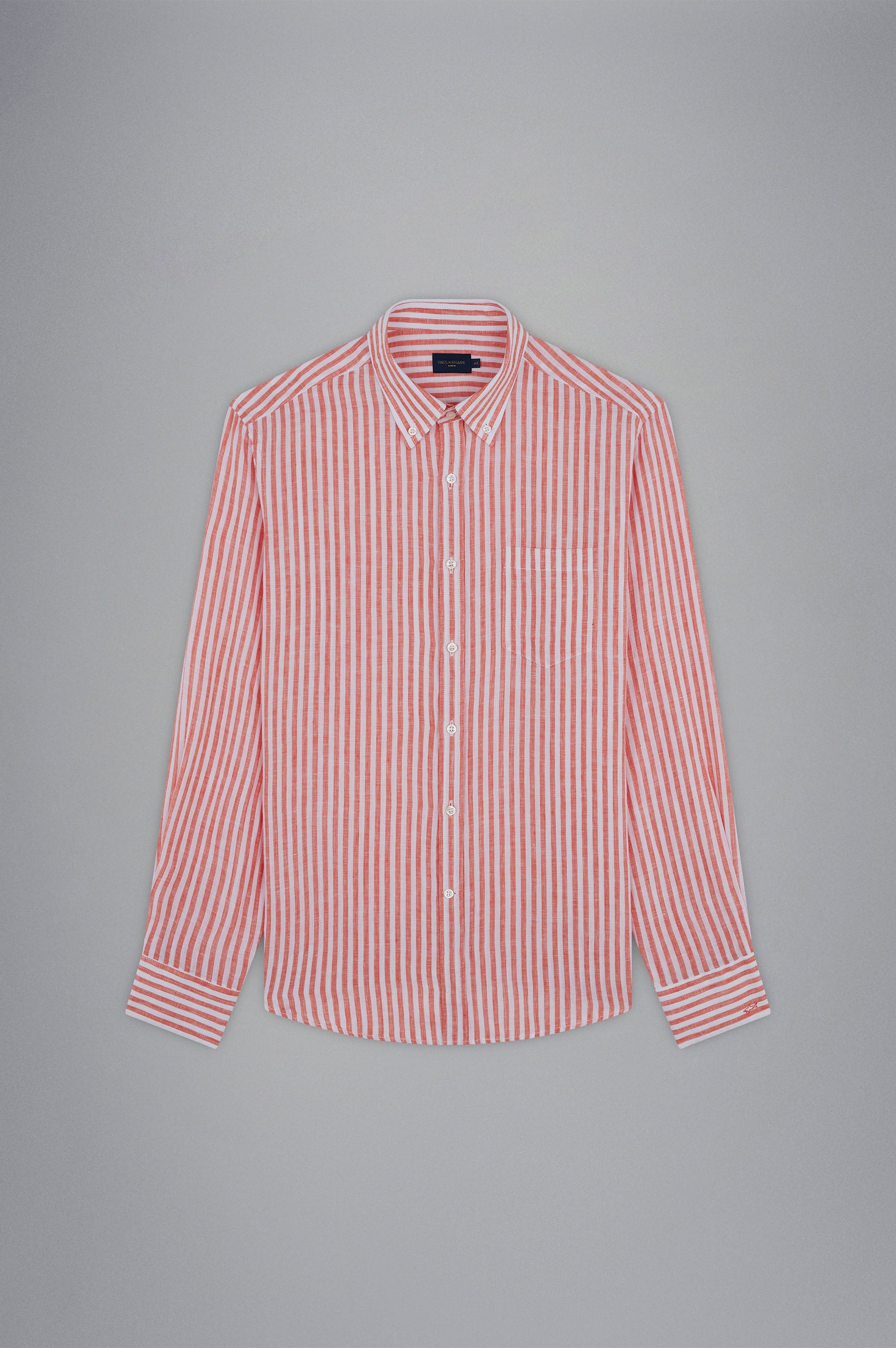 Paul&Shark Linen Long Sleeve Stripe Shirt