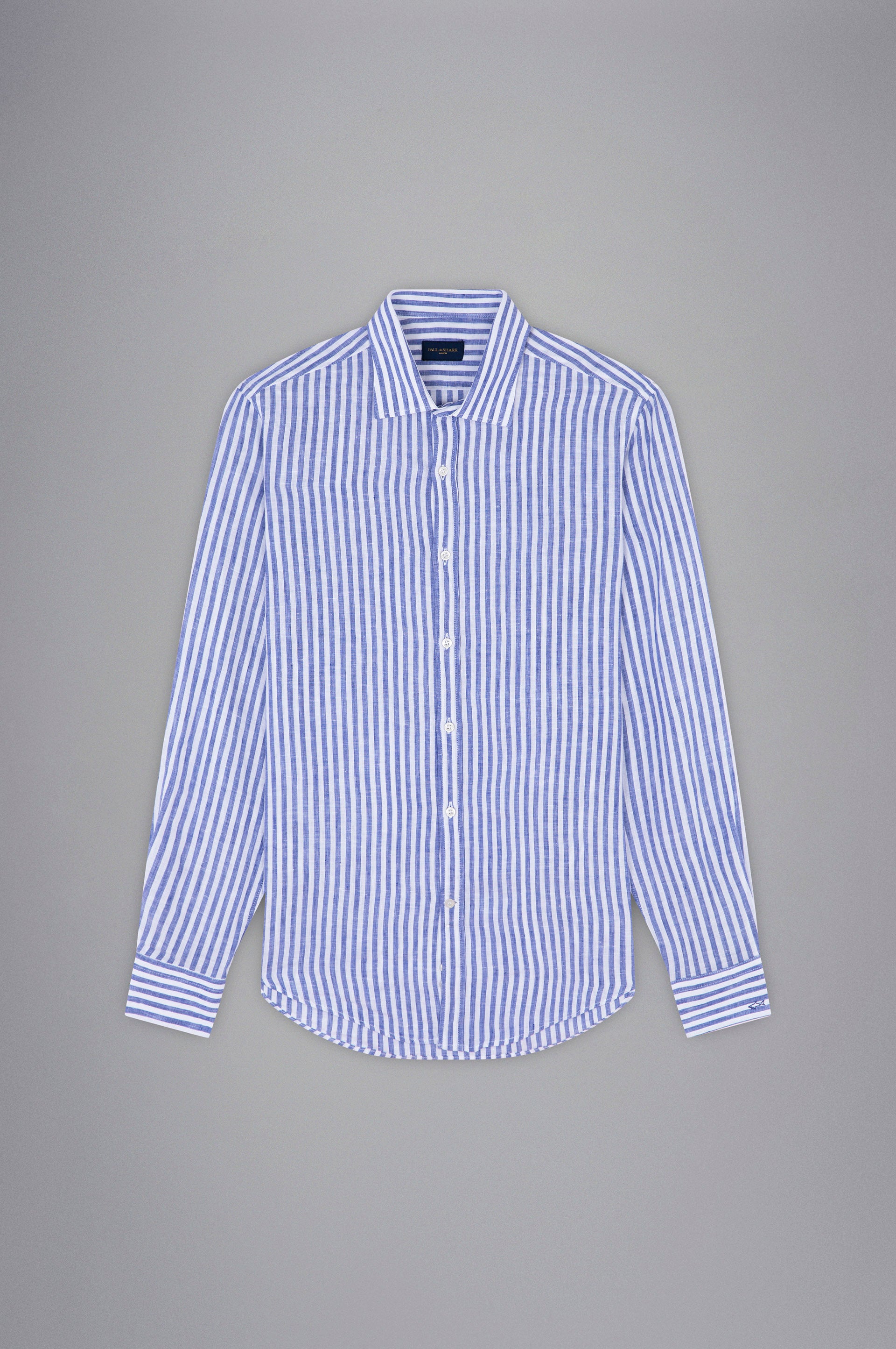 Paul&Shark Linen Long Sleeve Stripe Shirt