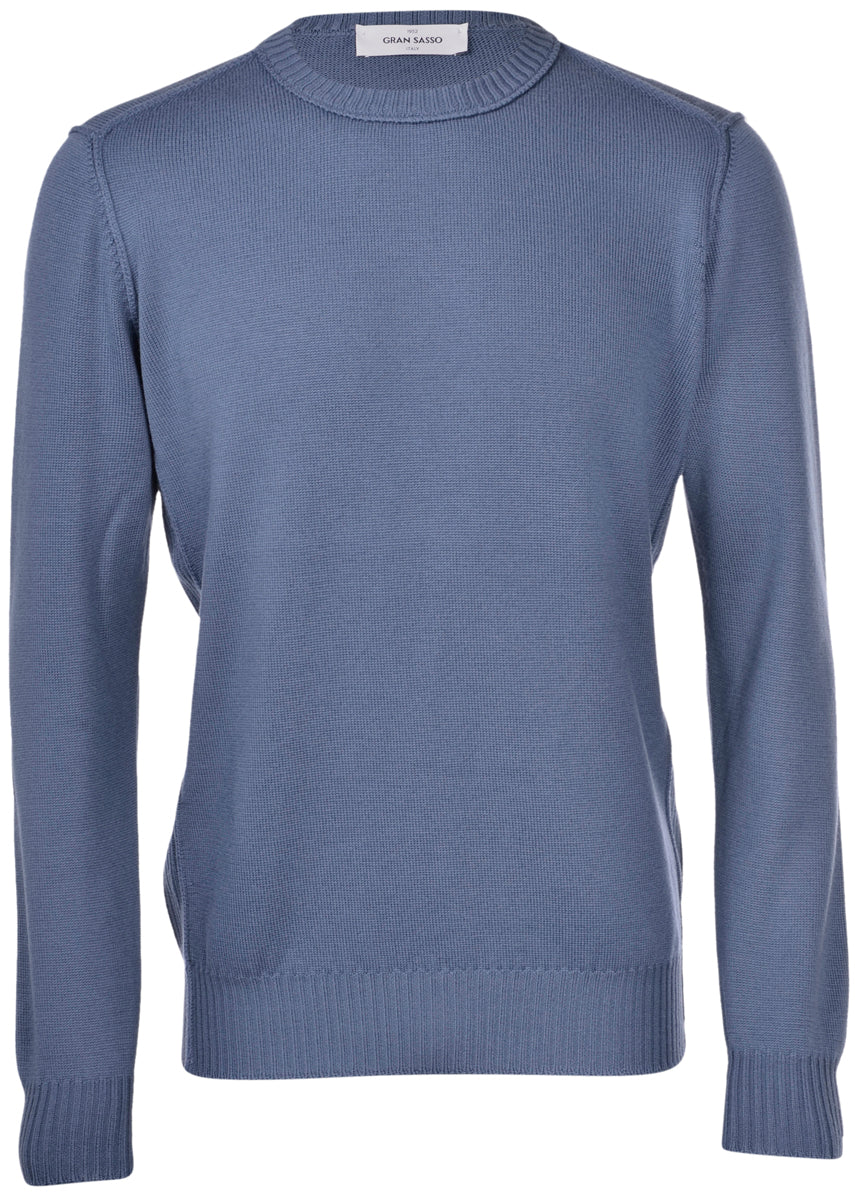 Gran Sasso Extra Fine Merino Ribbed Crew Neck Knit