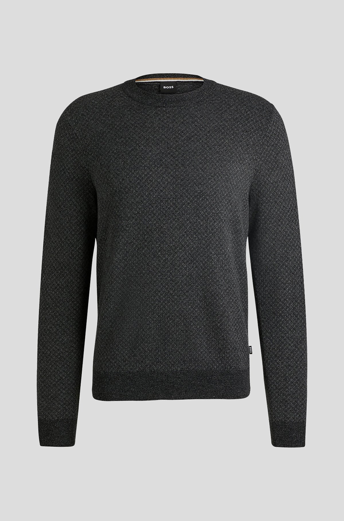 HUGO BOSS Regular Fit Wool Cotton Blend Knit