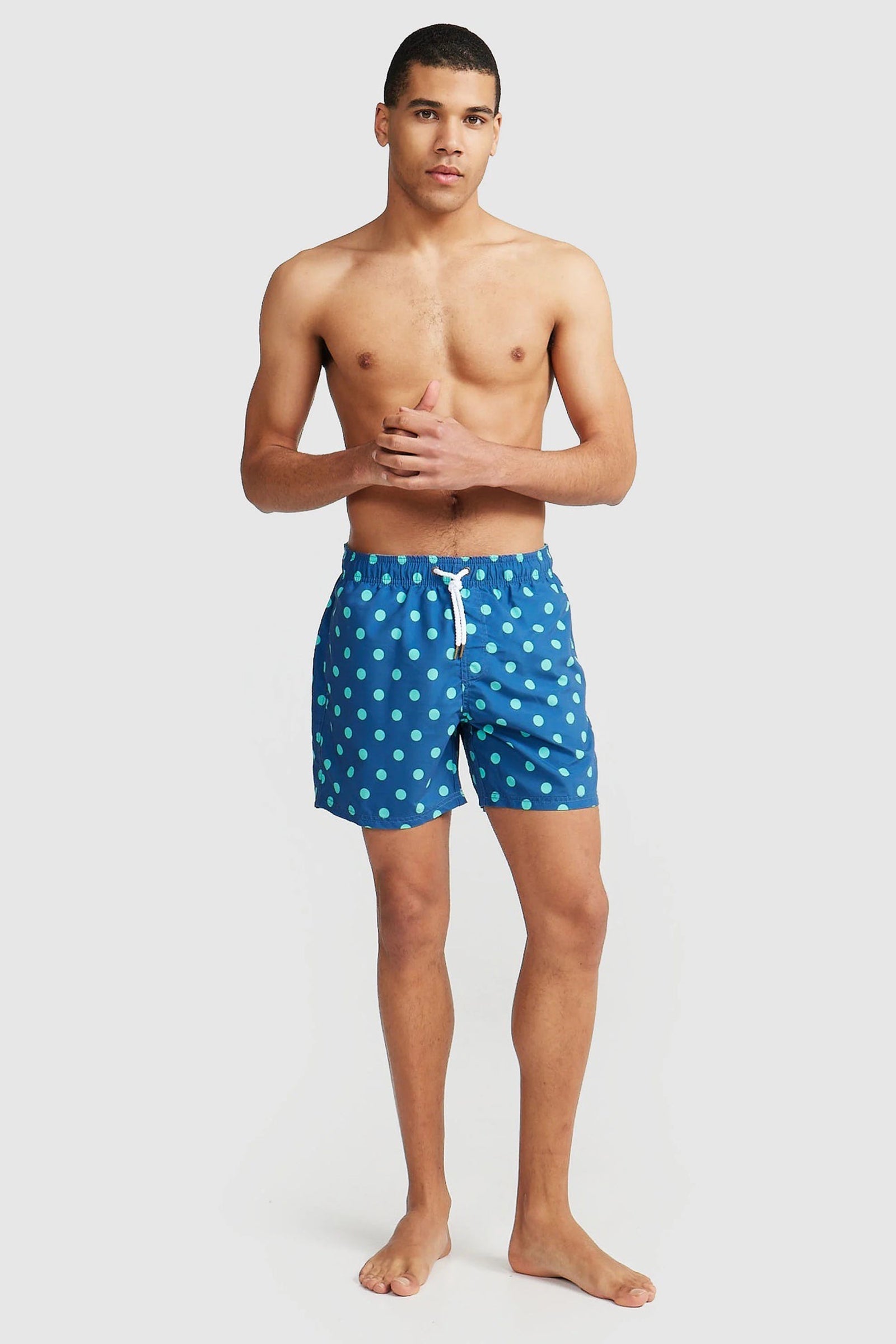 ORTC Burleigh Green Polka Dot Print Swim Short
