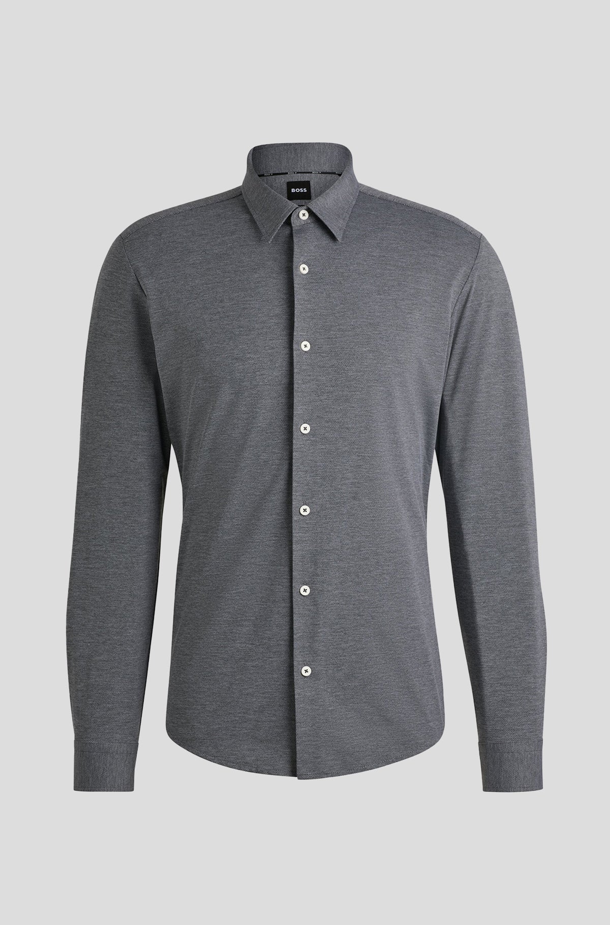 HUGO BOSS Slim Fit Melange Performance Stretch Jersey Shirt