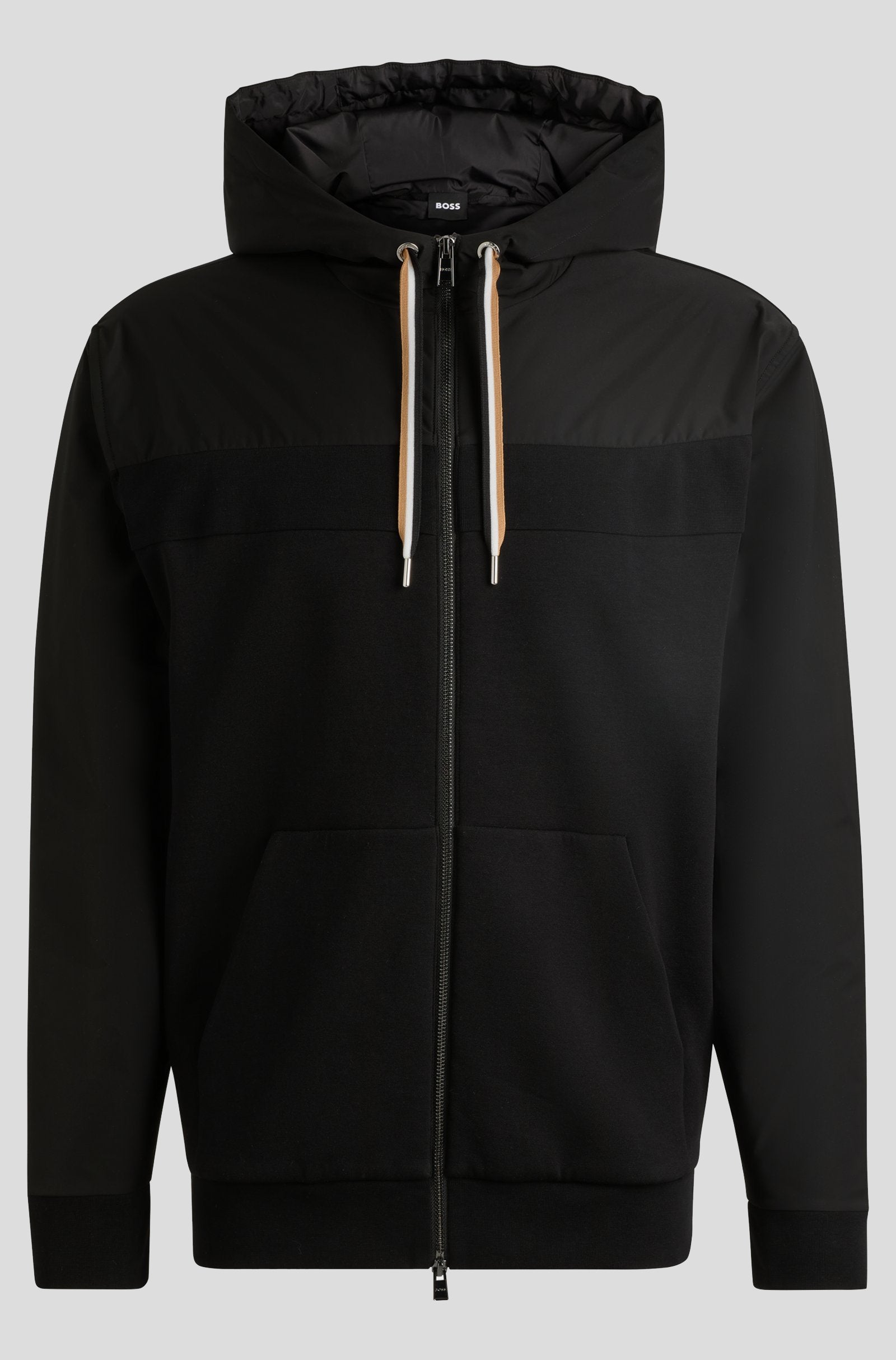 HUGO BOSS Oversized-Fit Two-Way Zip Hoodie