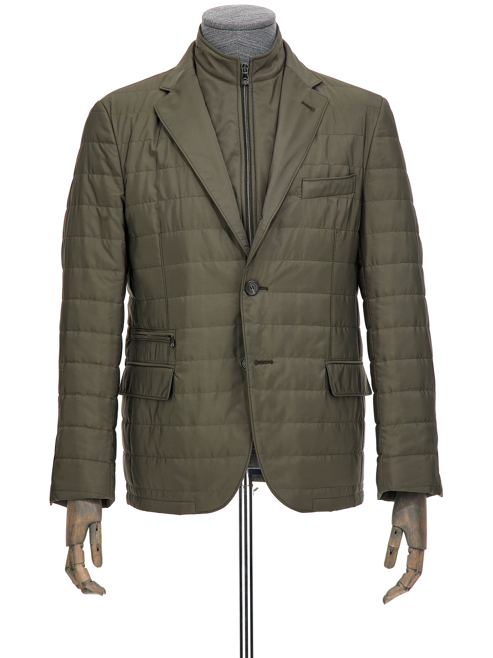 Corneliani Outdoor Quilted Jacket with Bib