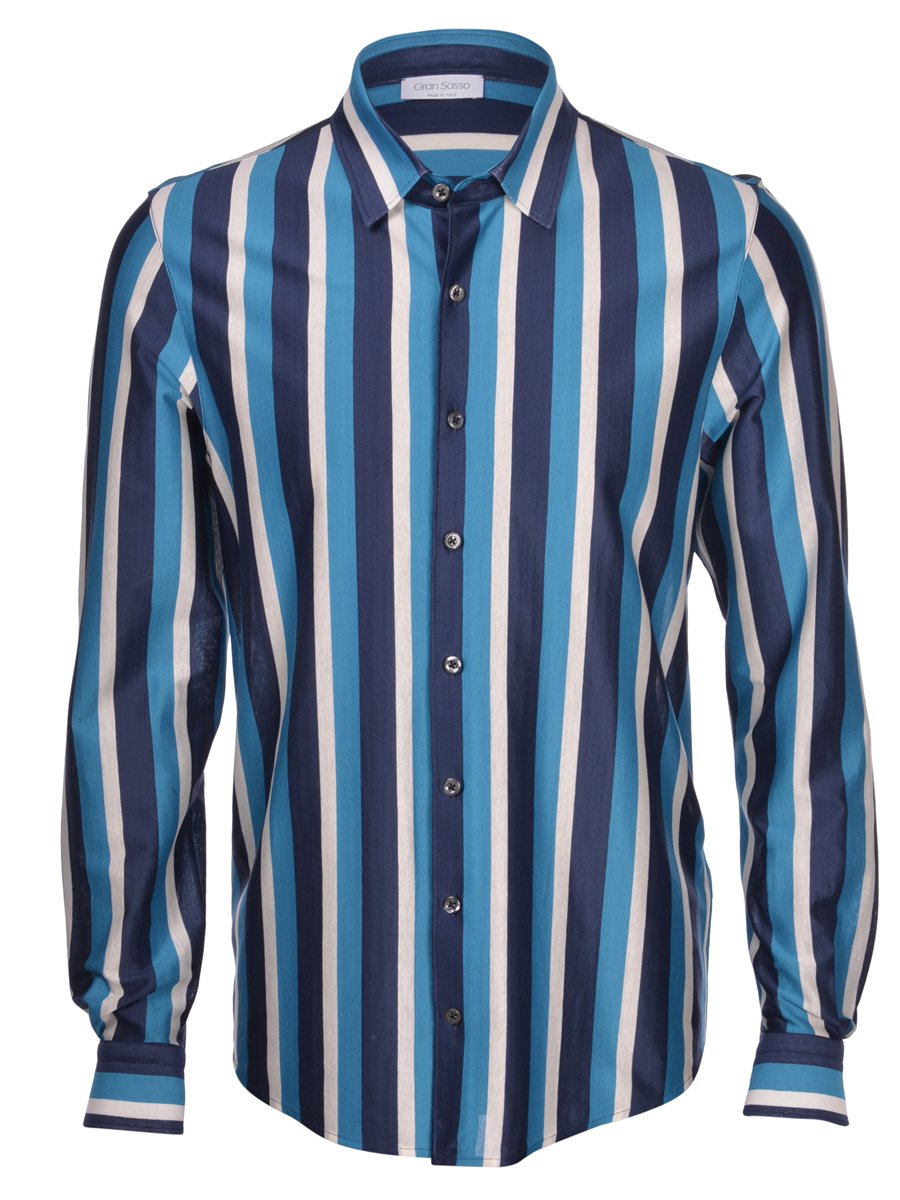 Gran Sasso Jersey Striped Shirt